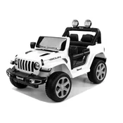 Mamido Električni avtomobilček SPEED 4x4 bel | 180 W | EVA | LED-luči | 2,4 GHz | EKO usnje | 12V7Ah