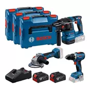 Bosch akumulatorski set alata GSR 18V-65 + GBH 18V-22 + GWS 18V-8 + 2x GBA 18V 5,0Ah + 3x L-BOXX ( 0615A5009G )
