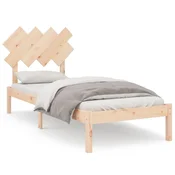 Vidaxl Posteljni okvir 90x190 cm trdnega lesa