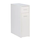 Northix Bela nišna omarica ozka 20 cm MDF s 3 predali
