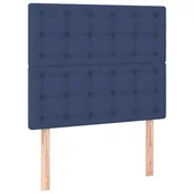 Vidaxl Vzglavje postelje modro 90x5x118/128 cm blago