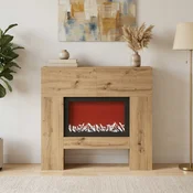 vidaXL Električni kamin Artisan hrast 100 x 24,5 x 90 cm