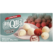 Japonski piškoti Qmochi z okusom ličija 80g