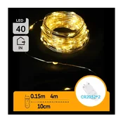 Aigostar - LED niz 40xLED/2x3V 4m topla bela