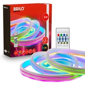 BRILONER LED trak 3m, RGB IC z dinamičnimi učinki, USB, glasbeni senzor