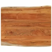 Stolna ploca 100x80x3,8 cm pravokutna bagremovo drvo živi rub