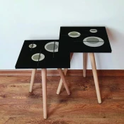 Hanah Home Set klub stocica 2Shp65, 2 komada, Crni