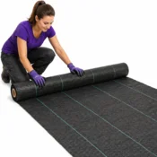 Vidaxl Membrana proti plevelu črna 2x25 m PP