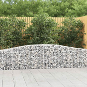Lucne gabionske košare 4 kom 400x30x60/80 cm pocincano željezo