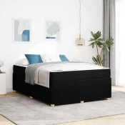 Vidaxl Konstrukcija postelje Drugo Črna 140 x 200 cm blago