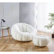 Livetastic FOTELJ – SET, bela tekstil