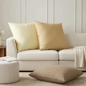 vidaXL Blazina 2 kos HEERLEN Taupe 65 x 65 cm Poliester