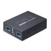 PLANET 2-Port 10G/2.5G/1G/100BASE-X omrežni medijski pretvornik Črna