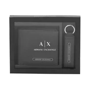 Armani Exchange za moške. XM001275AF12702UC001 Komplet črne denarnice in obeska za ključe (OSFA), Črna, Priložnostno, Us