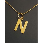 Ogrlica Lancic sa slovom/inicijalom “N”- pozlaceno srebro 925 + KUTIJA