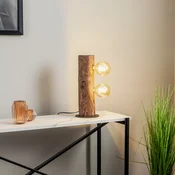 BRITOP Namizna svetilka Beam, temna borova, 41 cm, z dvema kriloma. - Dnevna soba/jedilnica - temno leseno, črno