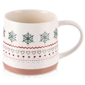 shumee Porcelanska skodelica za kavo, čaj, zelišča, pijače, zimo, božič, 380 ml