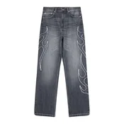 Bershka Kavbojke temno modra