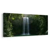 Slika zelena oaza s slapom - 60x30