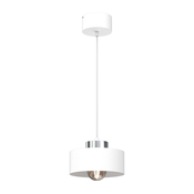 Luster na sajli MARTI 1xE27/15W/230V bela/hrom