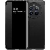 GS Realme 12 Pro 5G/12 Pro+ 5G preklopni ovitek, stranski pogled, črn