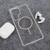Maska za Samsung S25 Ultra Mag Case Clear Slim roze