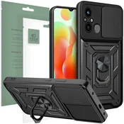 Tech-protect Camshield ovitek za Xiaomi Redmi 12C, črna