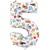 shumee Folija balon številka 5, moder, 66 cm Grabo