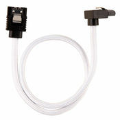 CORSAIR Premium sleeved SATA cable with 90° connector 2-pack - White