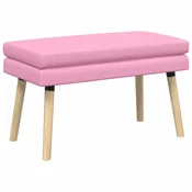 Vidaxl Dvojna klop Roza 80 x 40 x 47 cm Blago