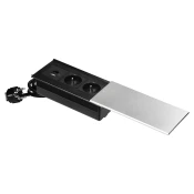 Priključna letvica z USB, 2x2P+E, srebrna