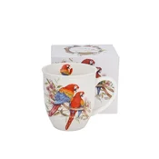 Duo Porcelanasta skodelica 400 ml ŠKRATNA ARA PAPIGAJKA - Svet ptic/Živali