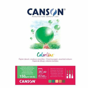 Rayher. Papir Canson ColorLine A3 150 g sort. Zemlja, 25 listov