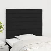 Vidaxl vidaXL Vzglavja za posteljo, 2 kosa, črna, 90x5x78/88 cm, blago