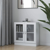 vidaXL Vitrina bela 82,5x30,5x80 cm iverna plošča