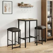 vidaXL Barski stol 2 kos Temno siva 40 x 32 x 64 cm Inženirski les
