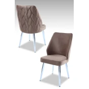 Hanah Home Set stolica Pufi, 48x90x43 cm, 2 komada, Smede
