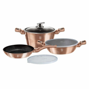 Berlingerhaus Komplet posod z marmorno površino 6 kosov Rosegold Metallic Line