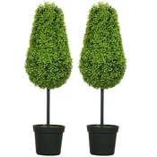 Homestar Set umetnih rastlin oblika kapljice 90 cm zelena