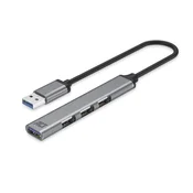 ACT AC6325 4-portni 3xUSB 2.0 1x 3.0 HUB siv 5Gbps aluminium