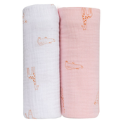 Bubaba by FreeON tetra plenica muslin organic 2/1 white-light pink