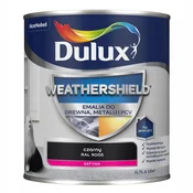 Dulux Weathershield akrilni emajl za kovino in les črne barve 0,7 l