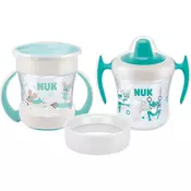 NUK Mini Cups Set Mint/Turquoise skodelica 3v1 6m+ Neutral 160 ml