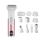 INF Digitalni 5-v-1 električni strižnik – USB polnljiv set za urejanje Pink, (5000339619)