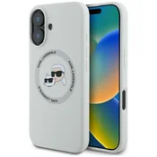 1 to 3 Silikonski Ovitek Karl Lagerfeld Dvojne Glave In Krožek Za Iphone 16