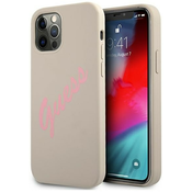 Guess GUHCP12LLSVSGP iPhone 12 Pro Max 6,7 grey pink hardcase Silicone Vintage (GUHCP12LLSVSGP)