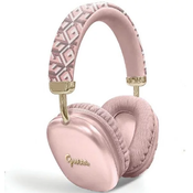 Guess Bluetooth on-ear headphones GUBHK1GCTCSP pink Gcube Metallic Script Logo (GUBHK1GCTCSP)