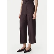 Marella Hlače iz tkanine Alcuno 2615131041 Rjava Straight Fit