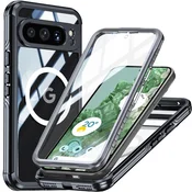 Overboard Ovitek za Google Pixel 8 Pro, odporen proti udarcem, z zaščitnim ovitko za zaslon MagSafe, črn
