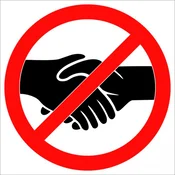 Handshake Prohibition Sticker (32 cm)
